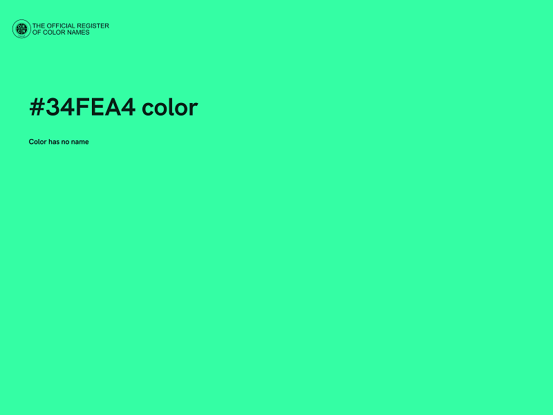 #34FEA4 color image