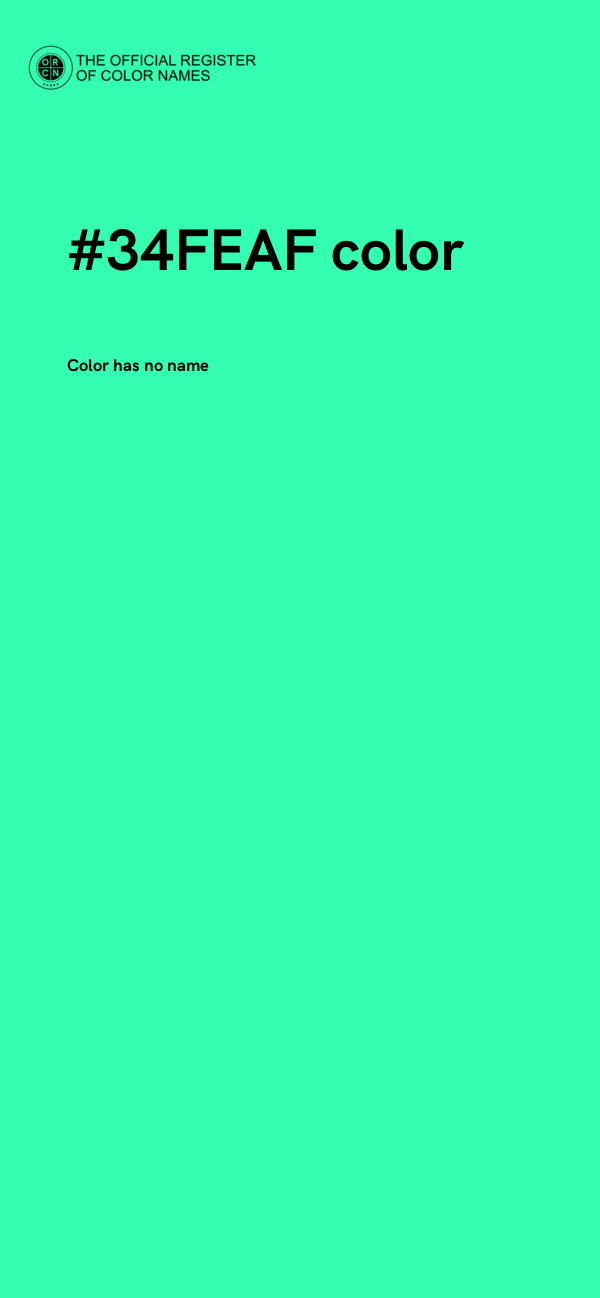 #34FEAF color image