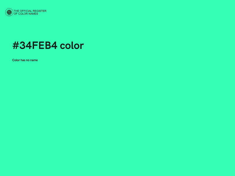 #34FEB4 color image