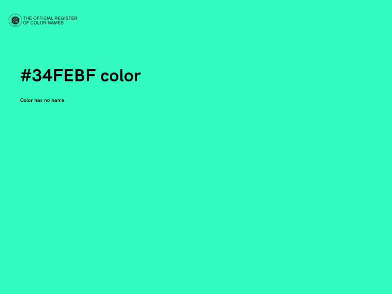 #34FEBF color image
