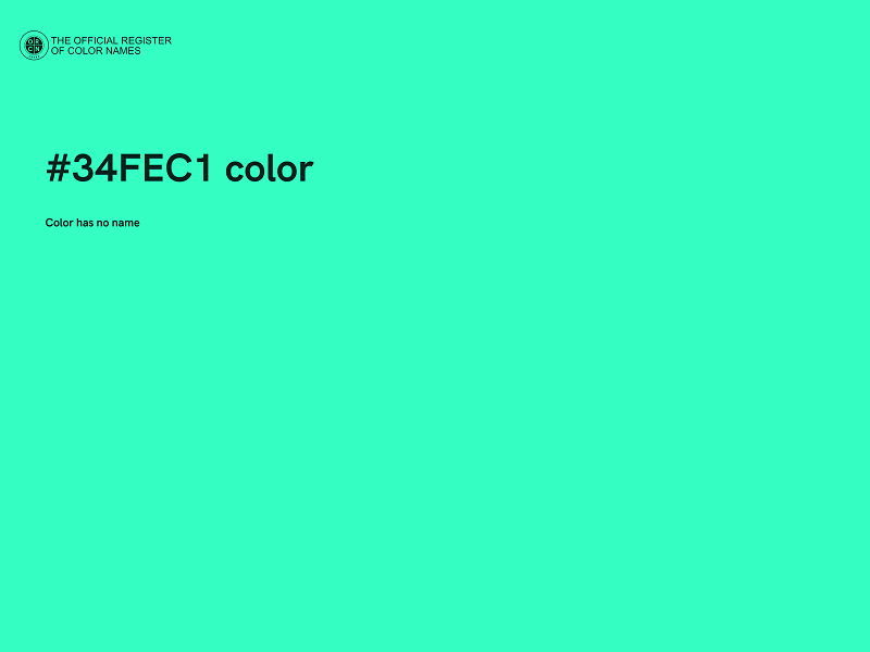 #34FEC1 color image