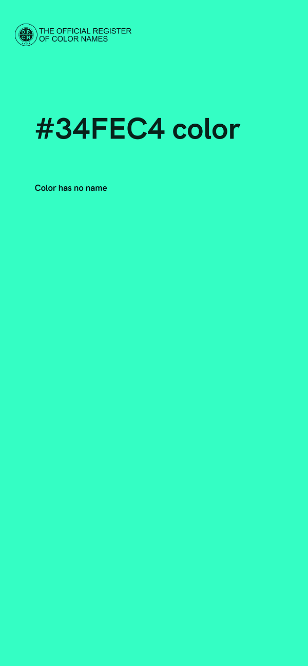 #34FEC4 color image