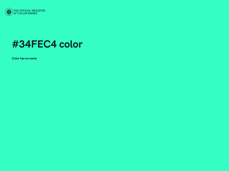 #34FEC4 color image