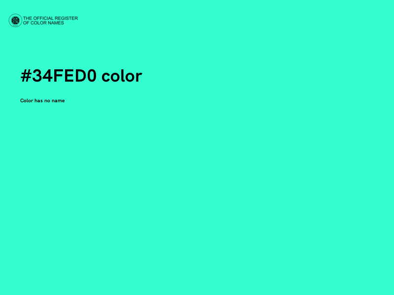 #34FED0 color image