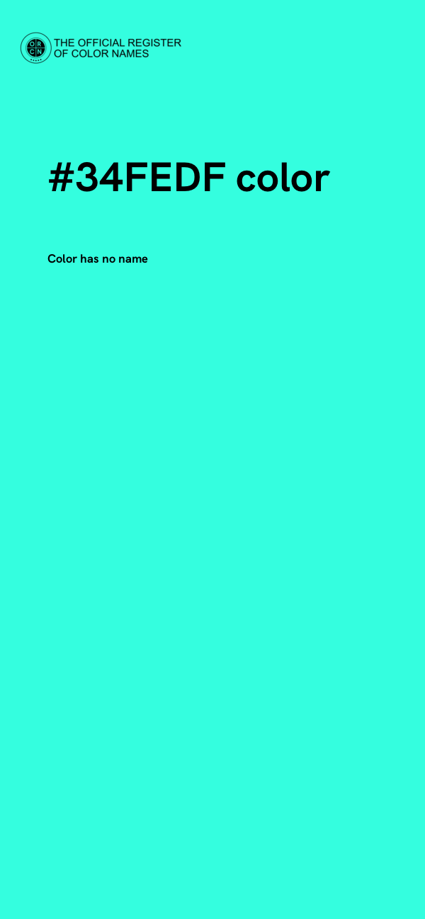#34FEDF color image