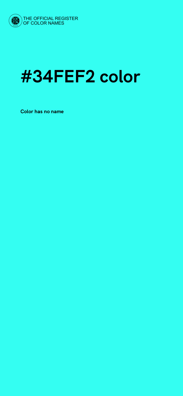 #34FEF2 color image