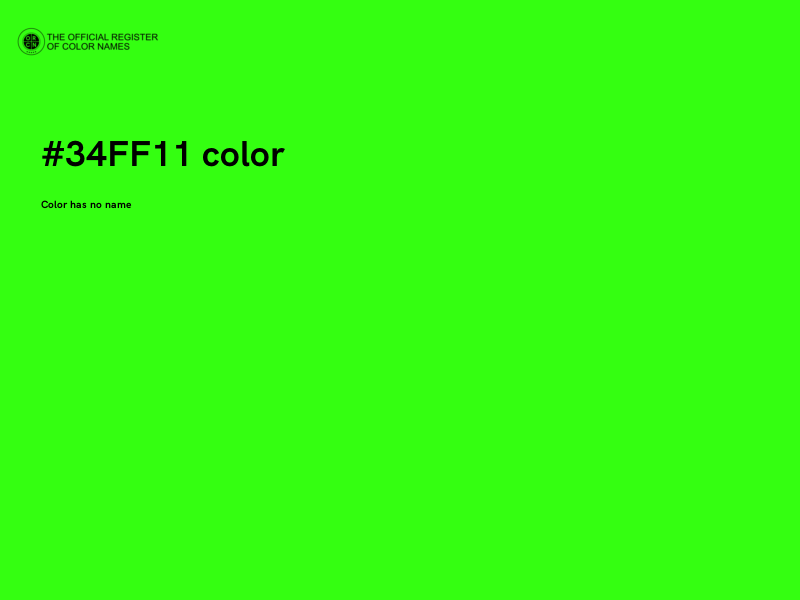 #34FF11 color image