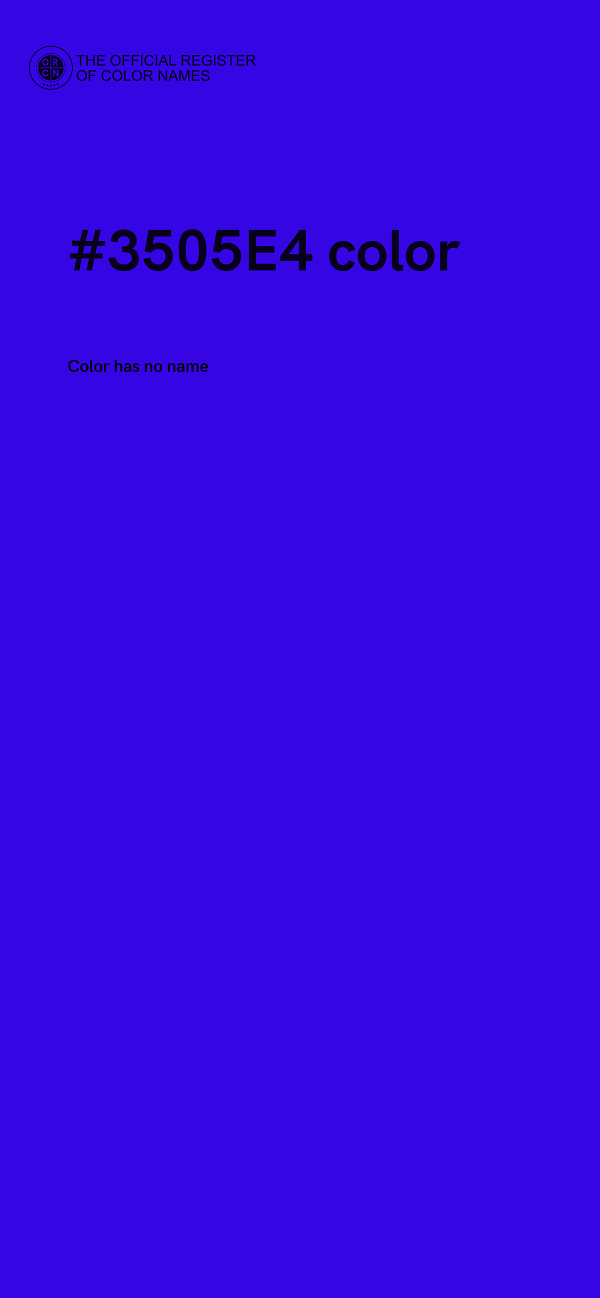#3505E4 color image