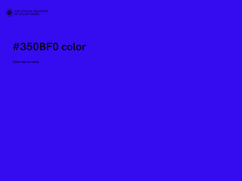 #350BF0 color image