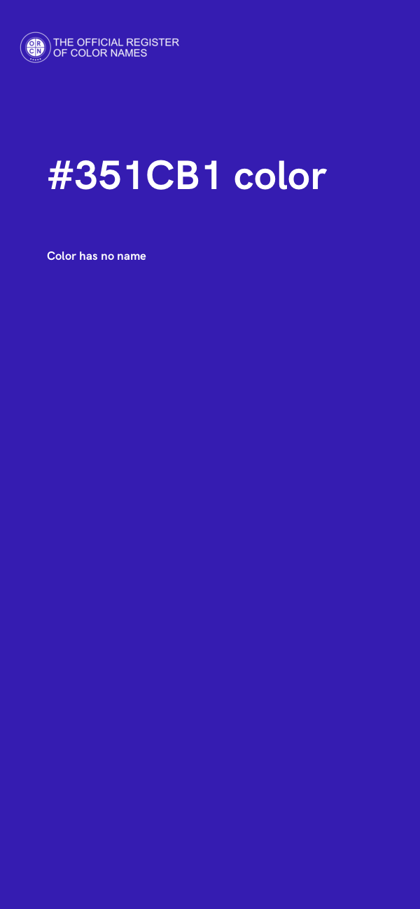 #351CB1 color image