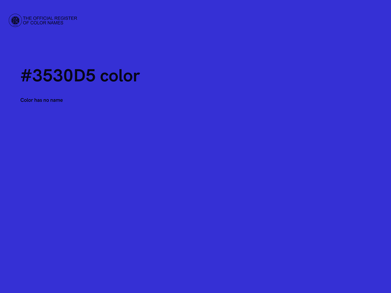 #3530D5 color image