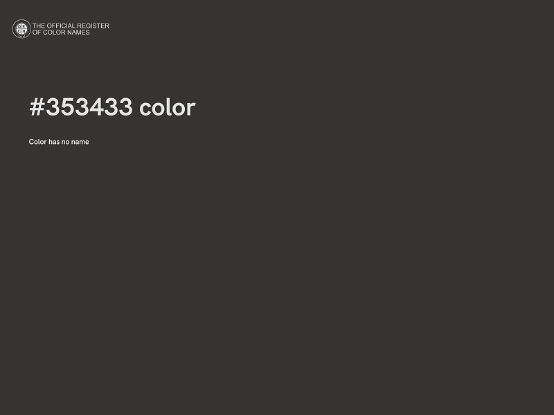 #353433 color image