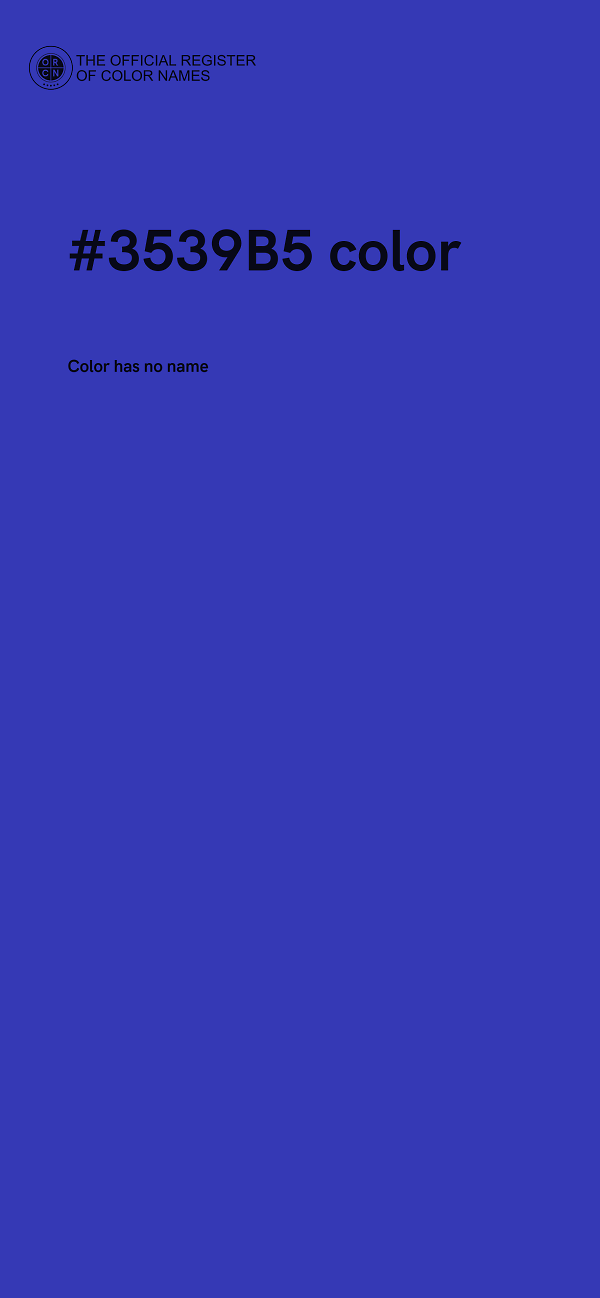 #3539B5 color image