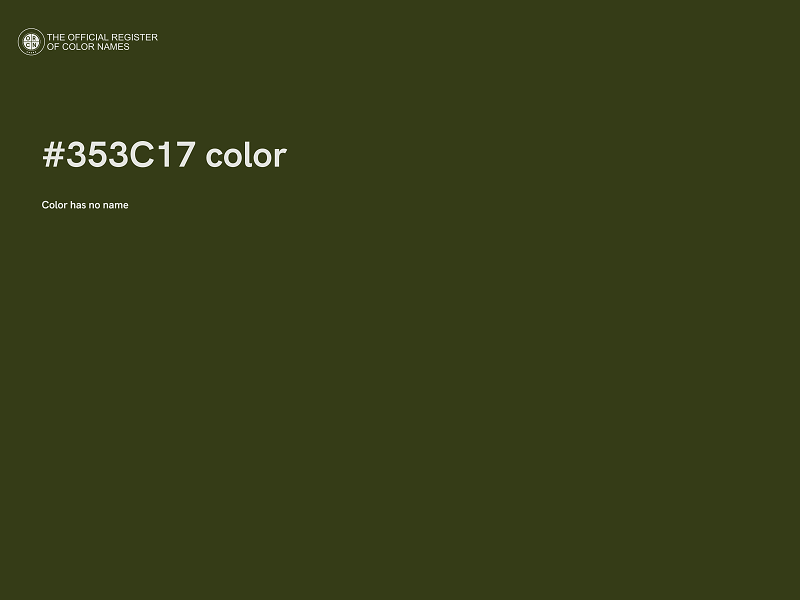 #353C17 color image
