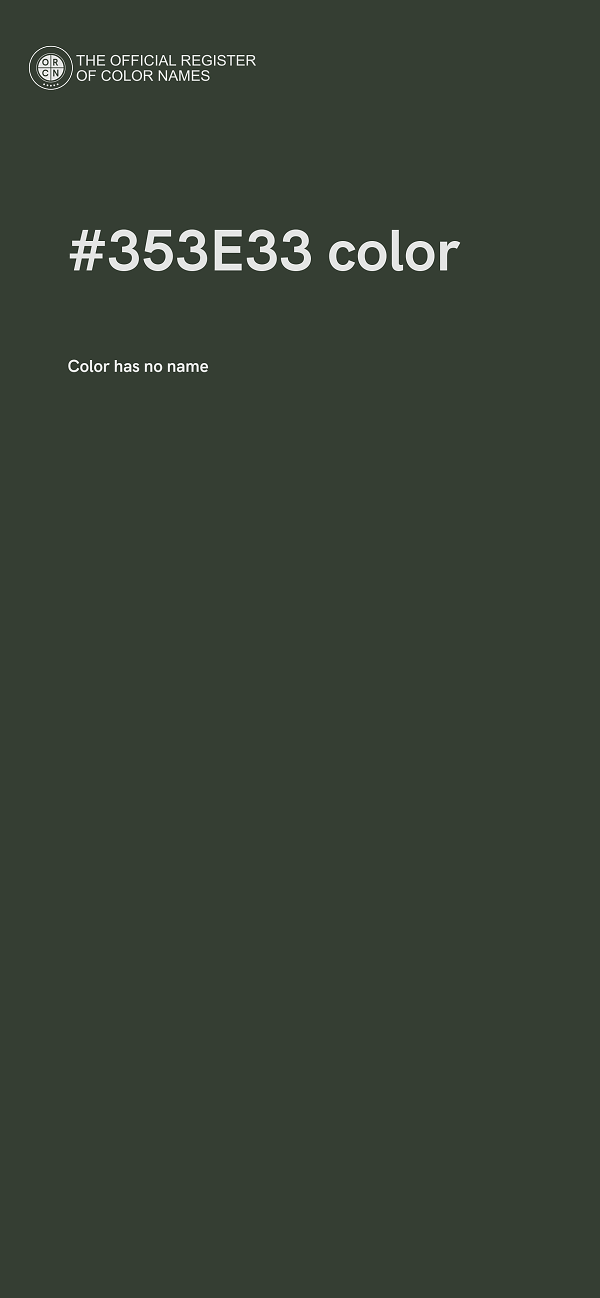 #353E33 color image