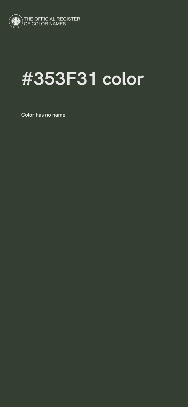 #353F31 color image