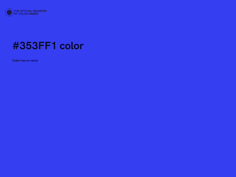 #353FF1 color image