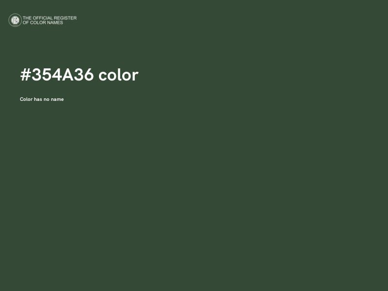 #354A36 color image