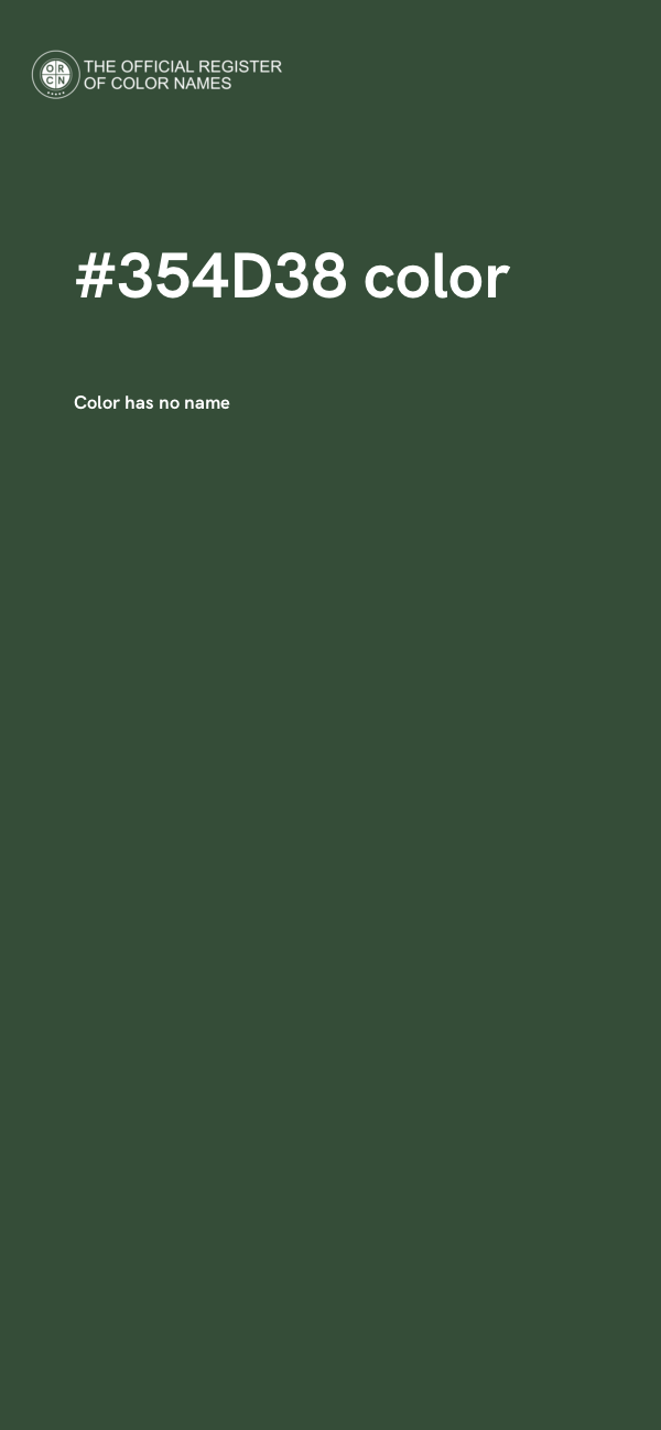 #354D38 color image