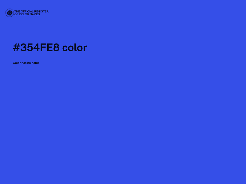 #354FE8 color image