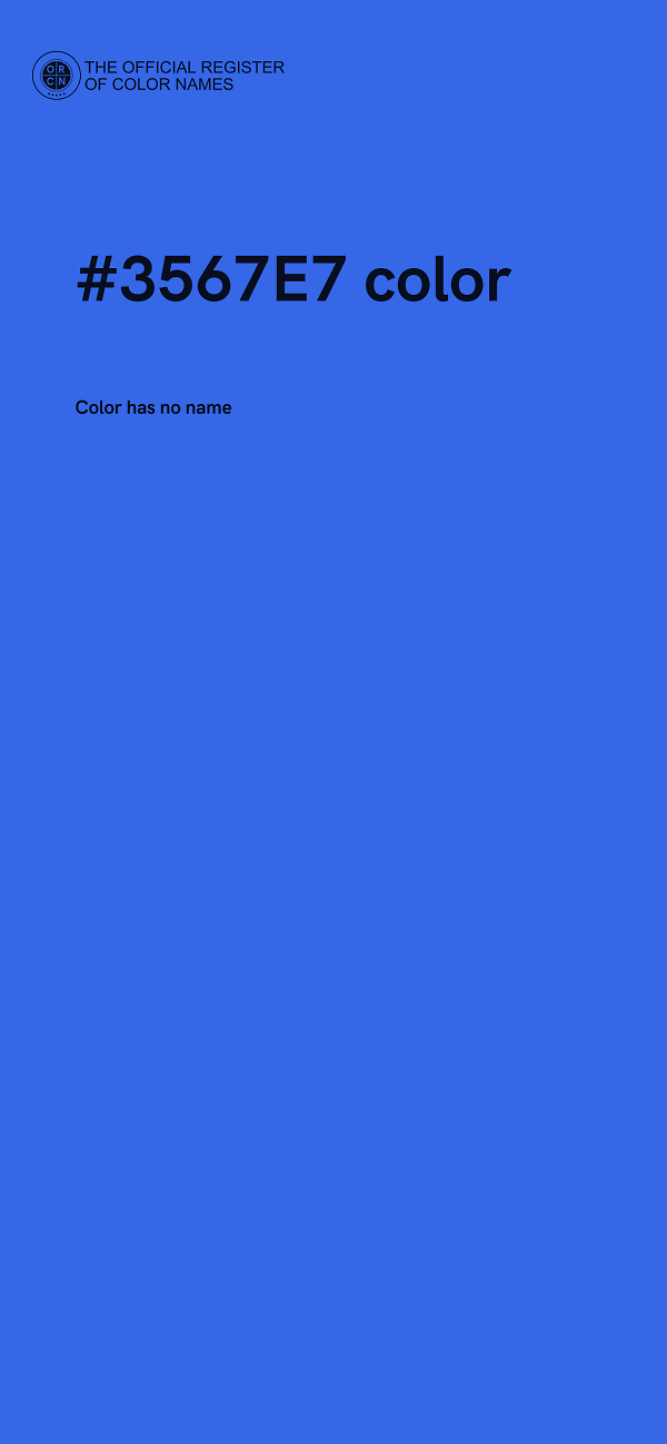 #3567E7 color image