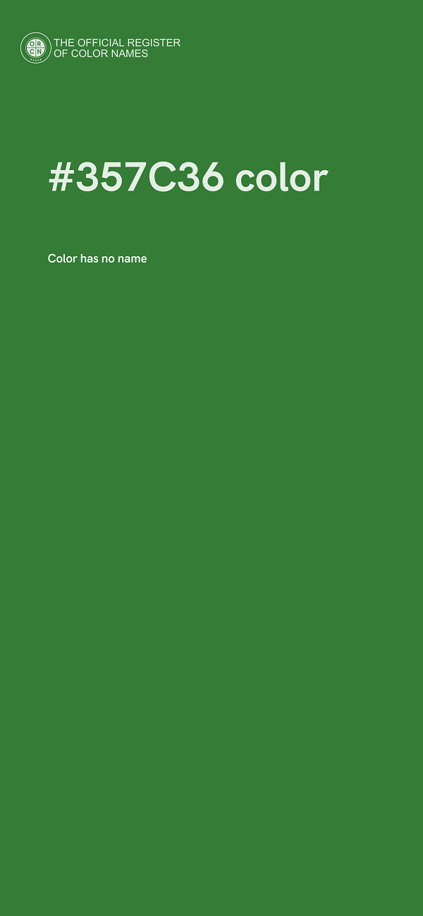 #357C36 color image