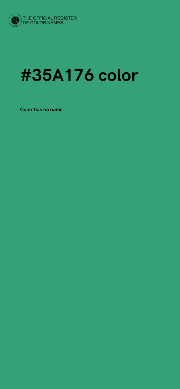 #35A176 color image