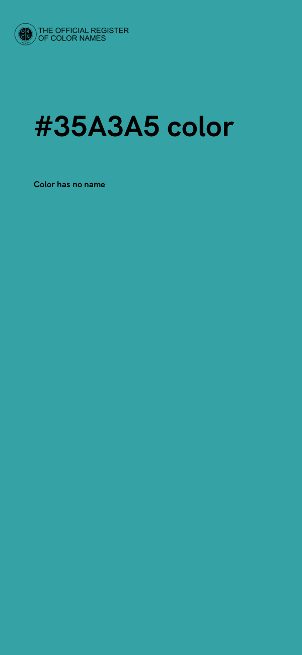 #35A3A5 color image