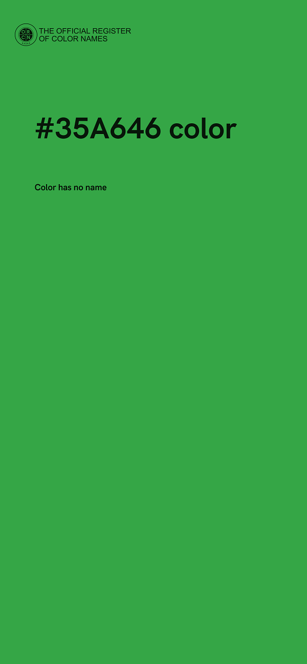 #35A646 color image