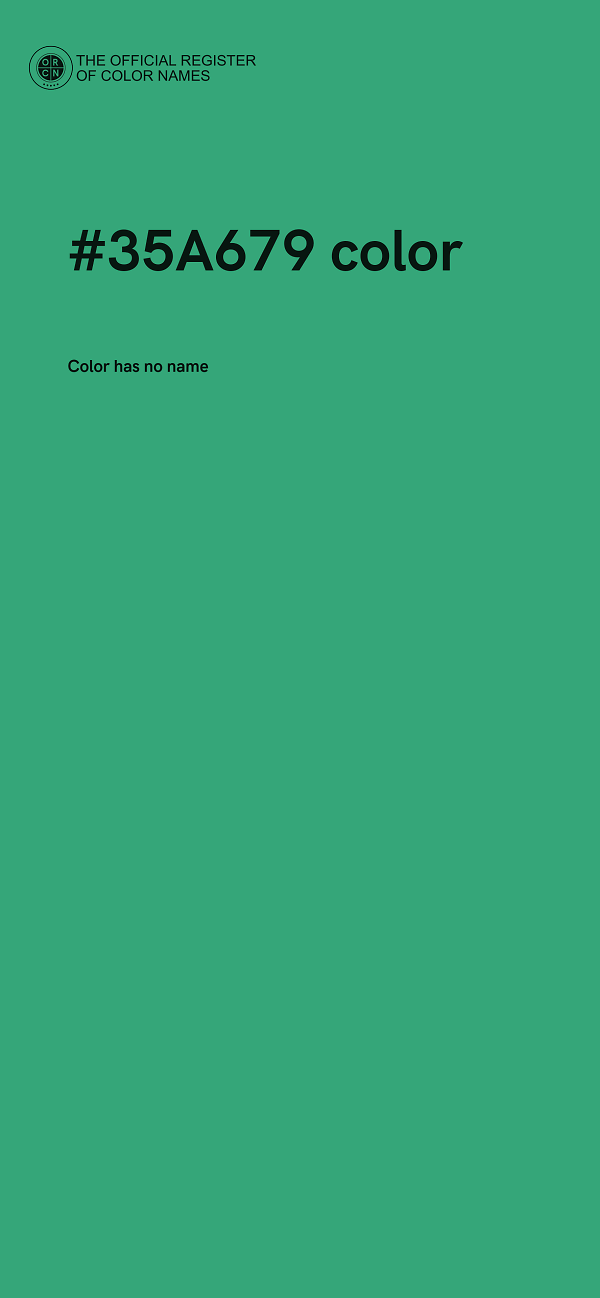 #35A679 color image