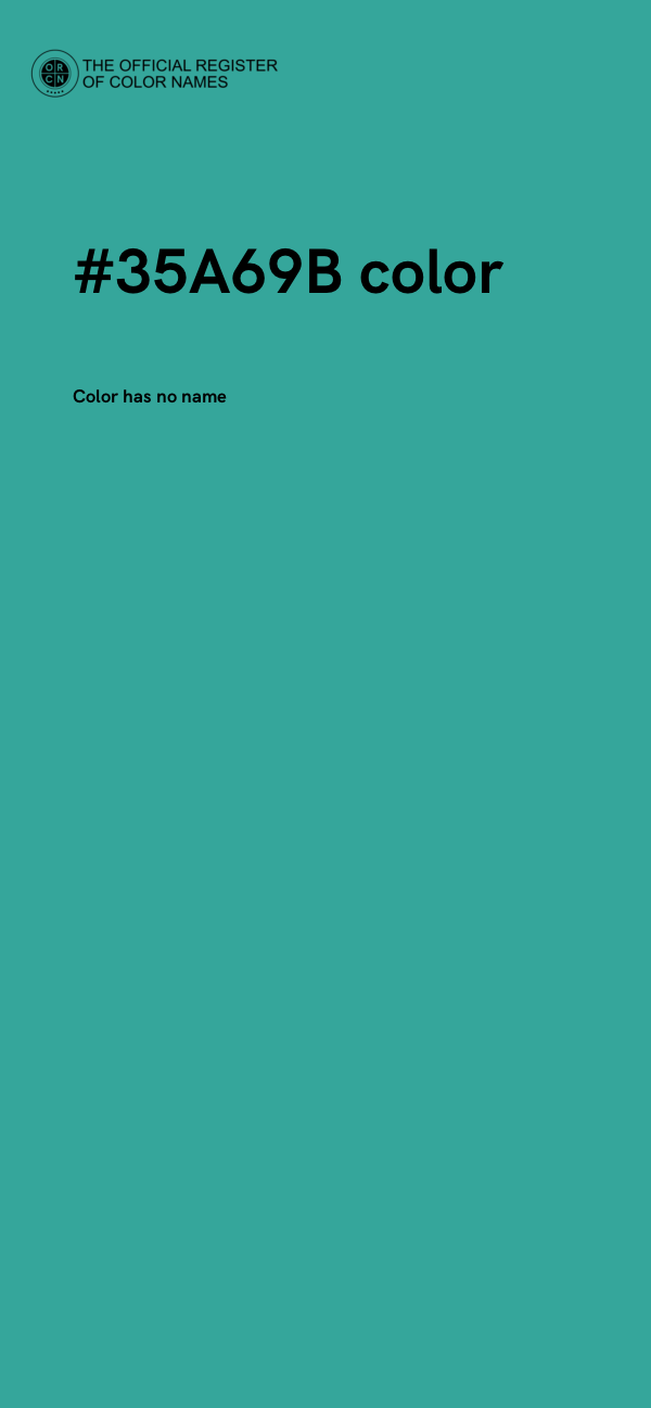 #35A69B color image