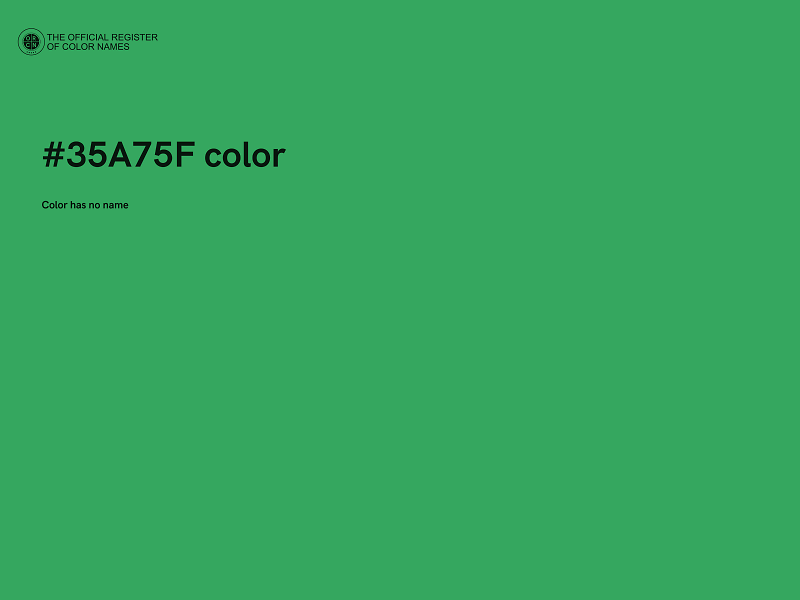 #35A75F color image