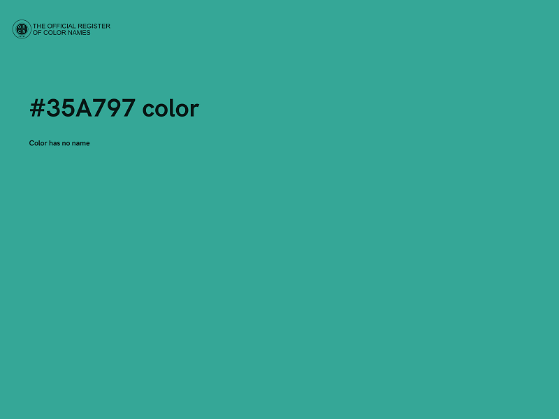 #35A797 color image