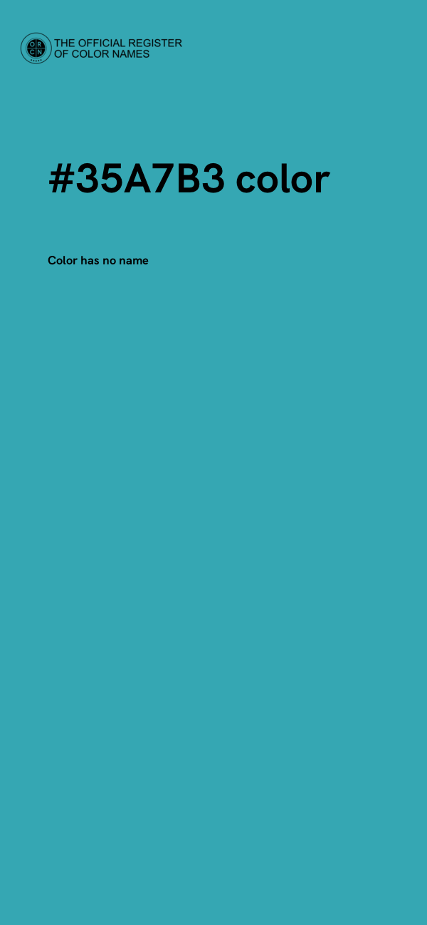#35A7B3 color image