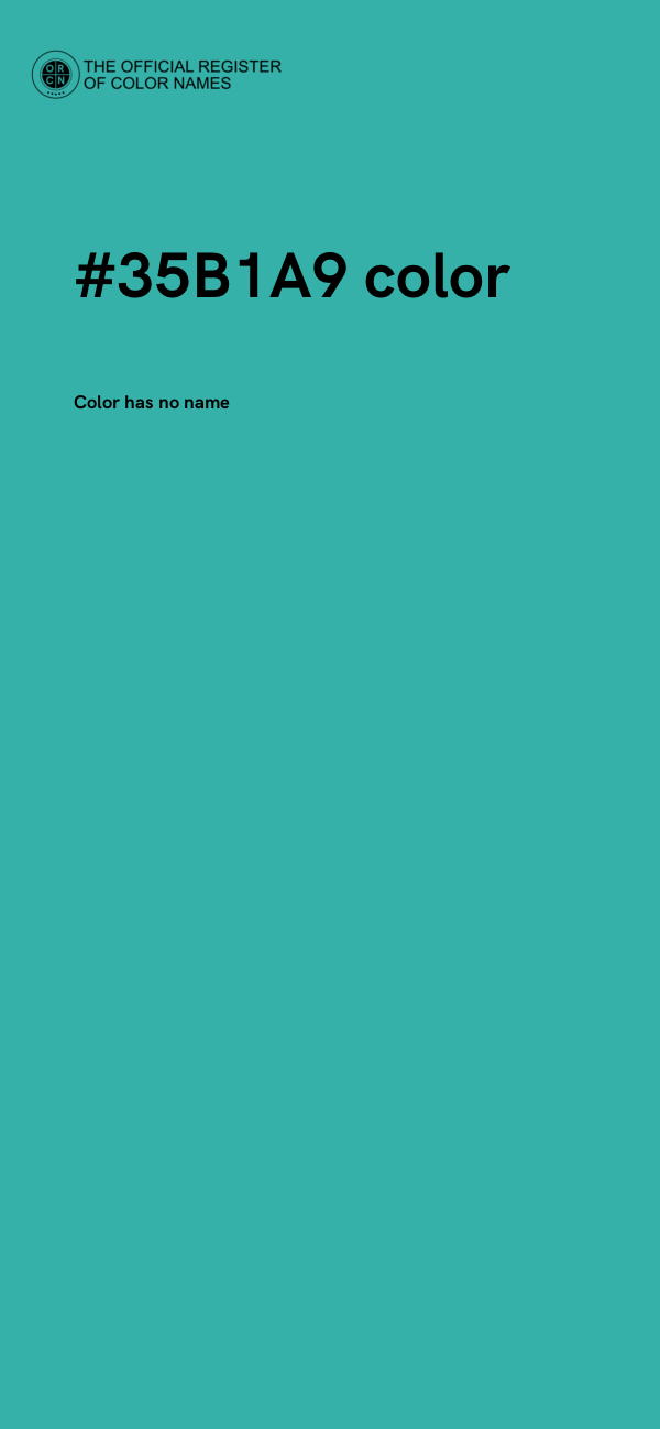 #35B1A9 color image