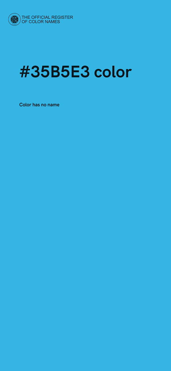 #35B5E3 color image