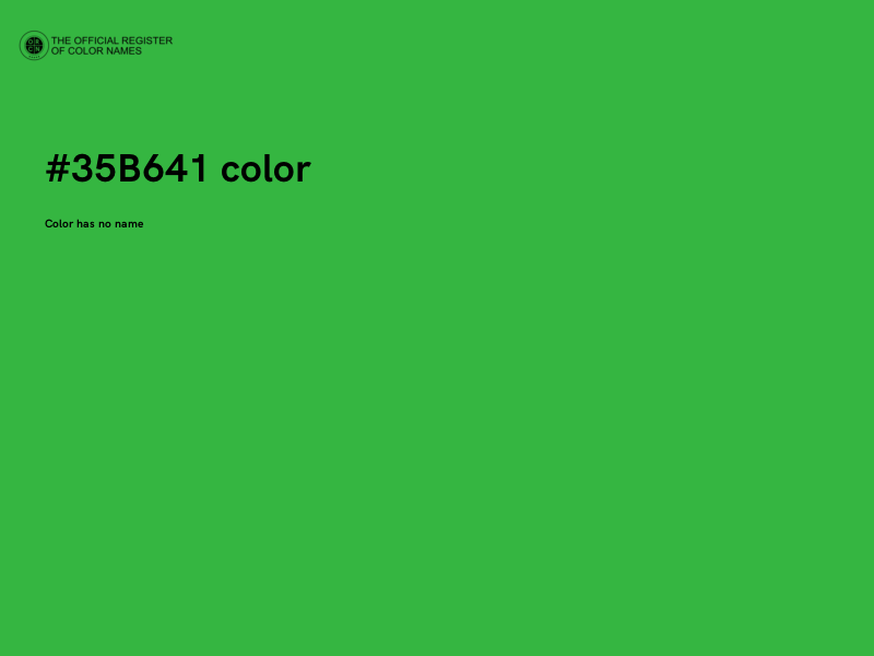 #35B641 color image