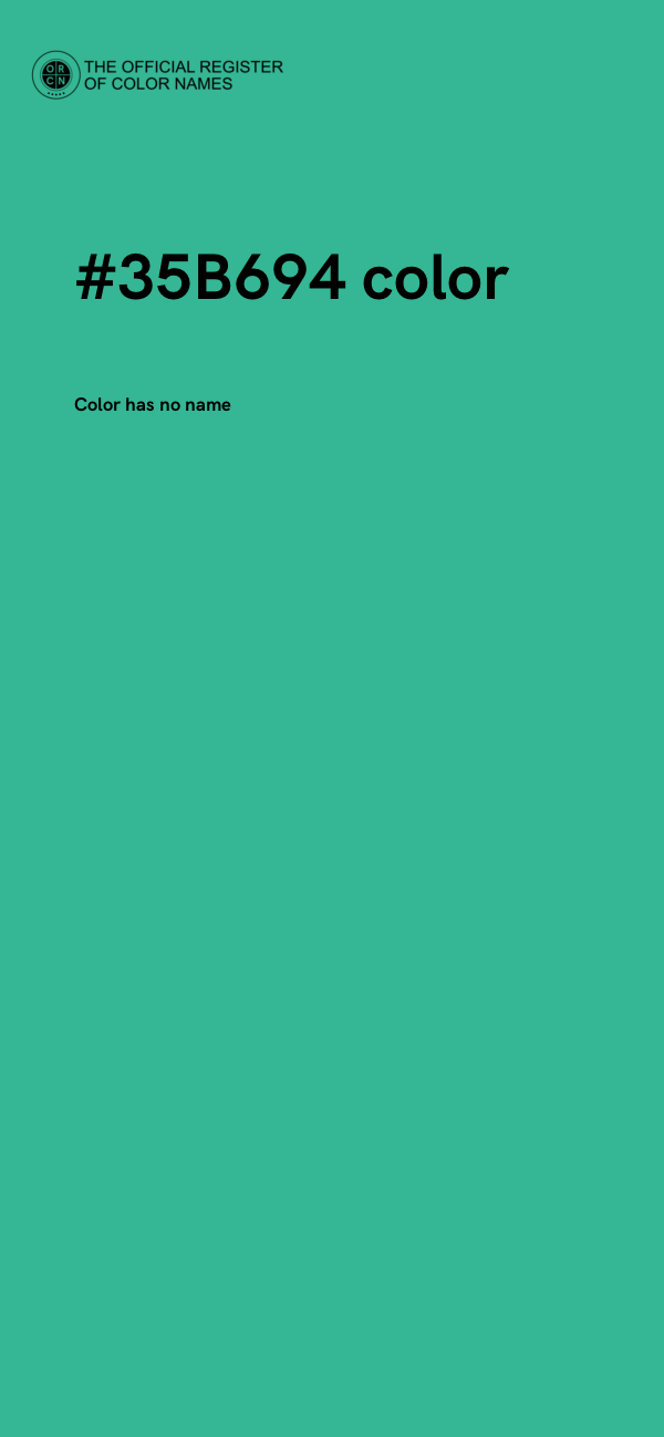 #35B694 color image