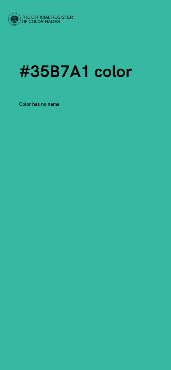#35B7A1 color image