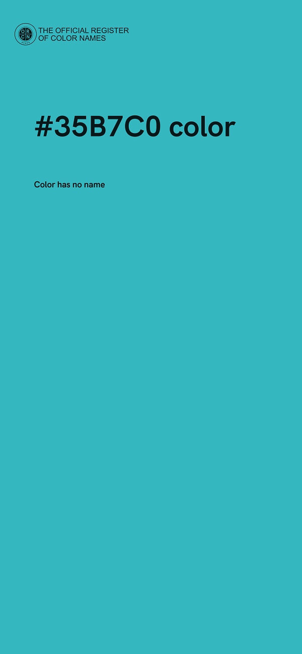 #35B7C0 color image