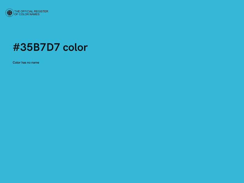 #35B7D7 color image