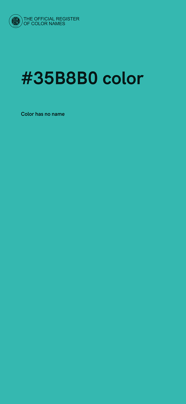 #35B8B0 color image