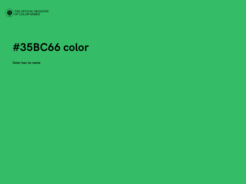 #35BC66 color image