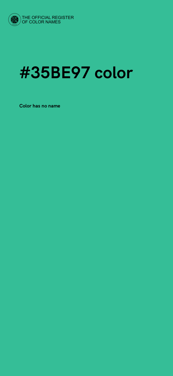 #35BE97 color image