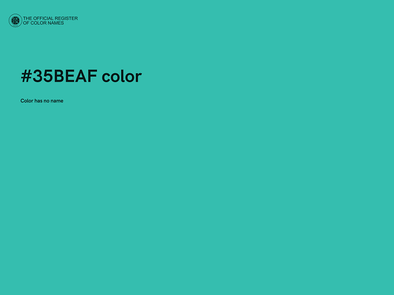 #35BEAF color image