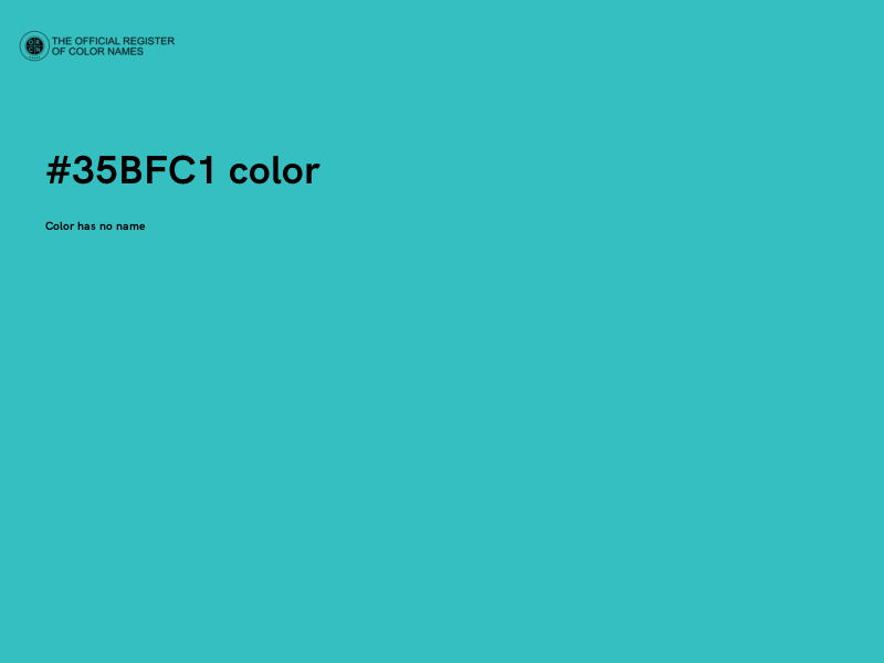 #35BFC1 color image