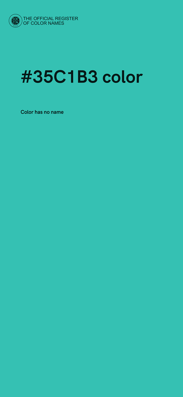 #35C1B3 color image