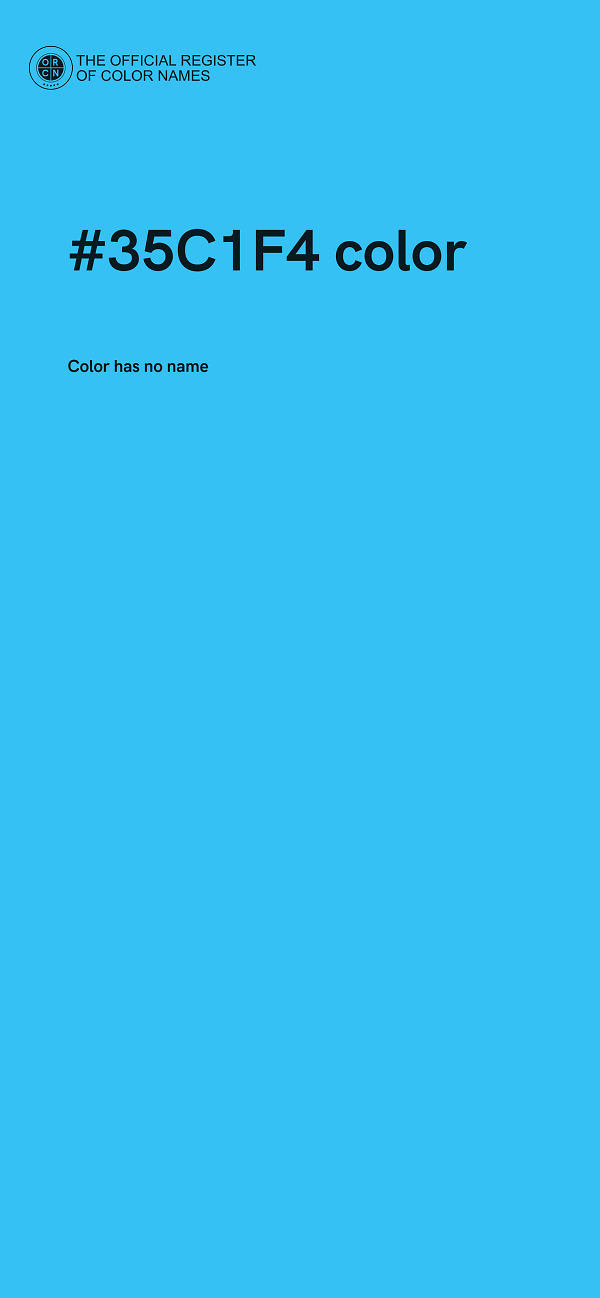 #35C1F4 color image