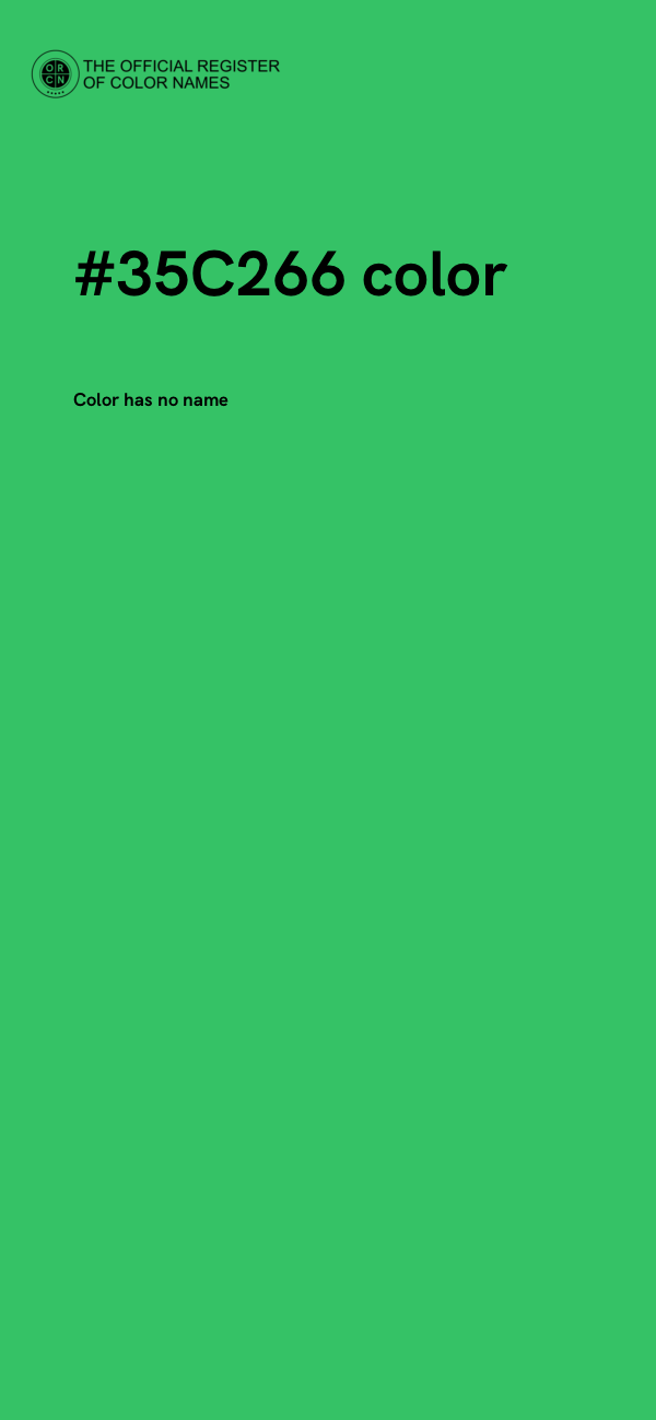 #35C266 color image