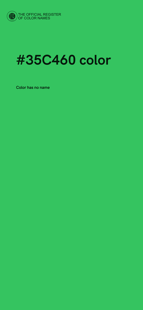 #35C460 color image